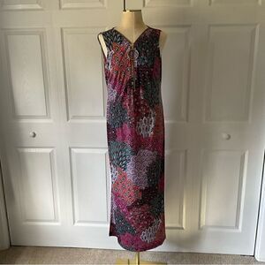 NWT - Dressbarn Gorgeous Colorful Sleeveless Maxi Dress - Size M